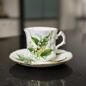 Hammersley Bone China Teacup & Saucer Lily of the Valley